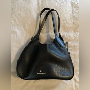 Michael Kors Black Pebbled Leather Shoulder Bag